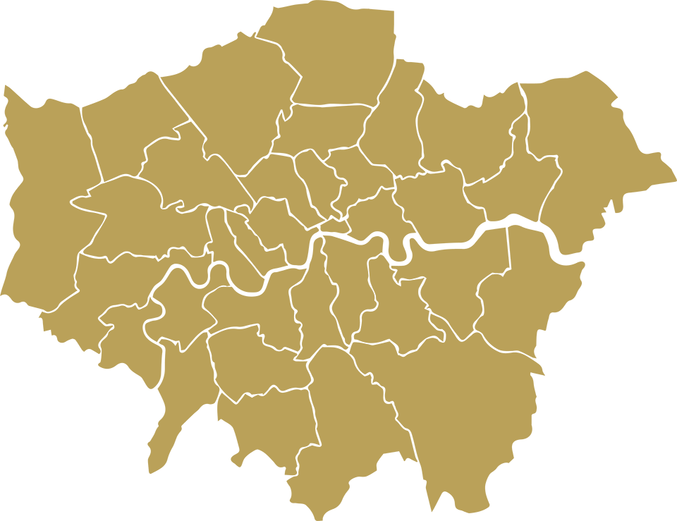 Outline map of London