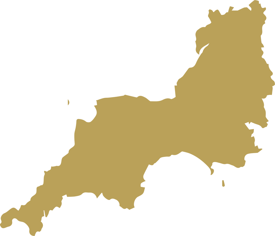 Outline map of the South of England
